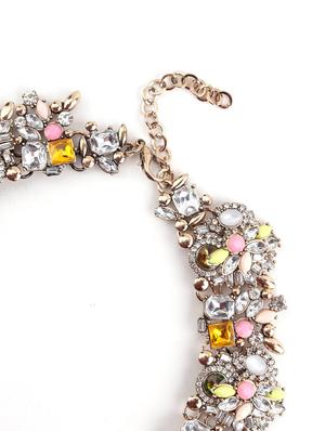 multi colored metal statement necklace - 17757344 - Standard Image - 3