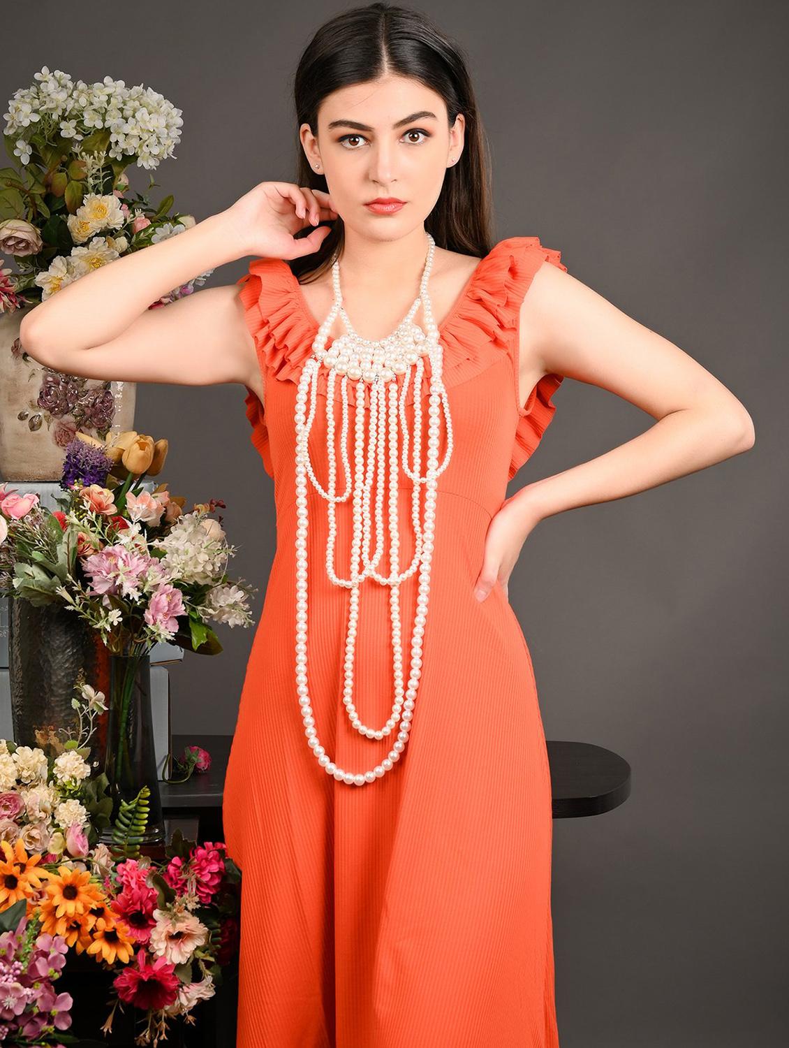 whitw metal long necklace - 17757353 - Zoom Image - 5