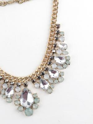 green metal statement necklace - 17757355 - Standard Image - 2