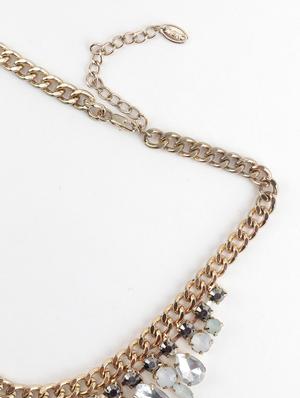 green metal statement necklace - 17757355 - Standard Image - 3