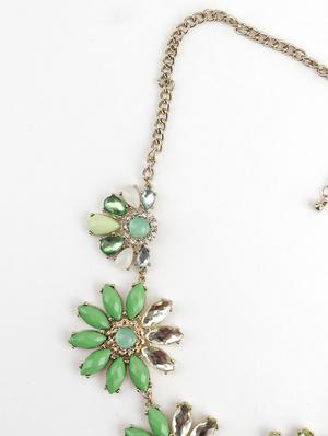 green metal statement necklace - 17757362 - Standard Image - 3