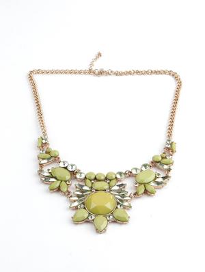 green metal statement necklace - 17757363 - Standard Image - 3