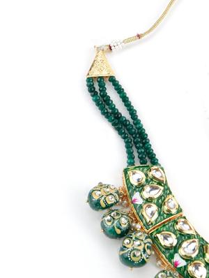 green metal statement necklace - 17757387 - Standard Image - 4