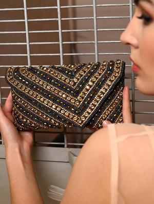 blue embellished clutch - 17757399 - Standard Image - 5