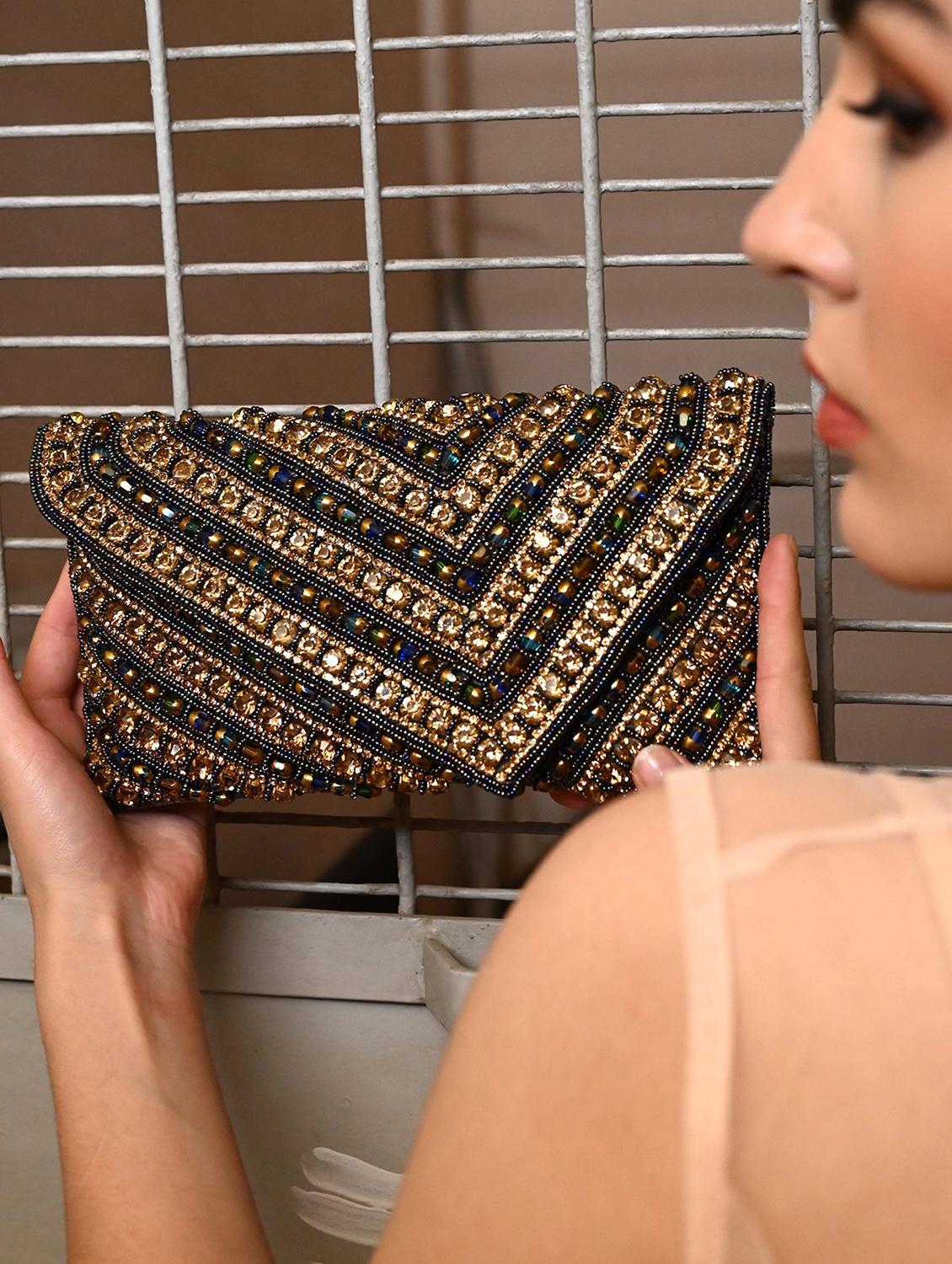 blue embellished clutch - 17757399 - Zoom Image - 5
