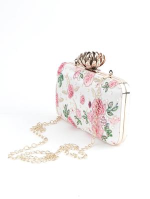 pink floral box clutch - 17757404 - Standard Image - 4