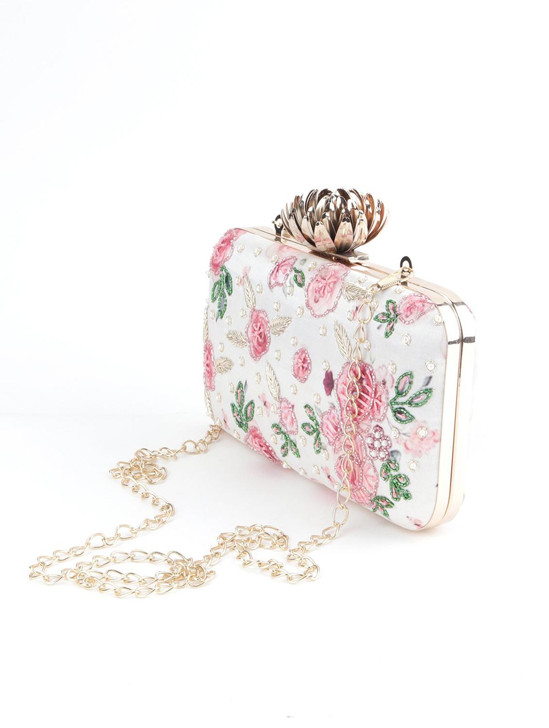 pink floral box clutch - 17757404 - Zoom Image - 4