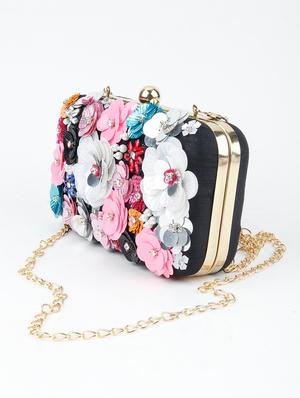 multi colored polyester regular clutch - 17757415 - Standard Image - 4
