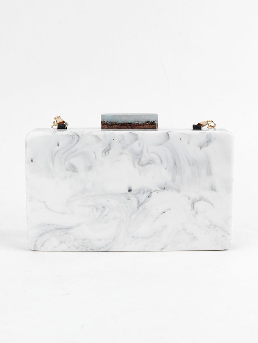 white satin regular clutch - 17757477 - Zoom Image - 2