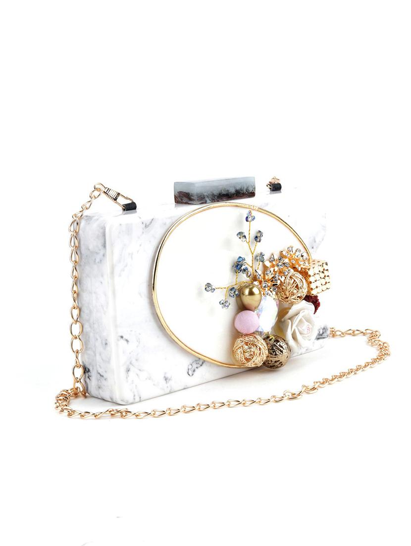 white satin regular clutch - 17757477 - Zoom Image - 4