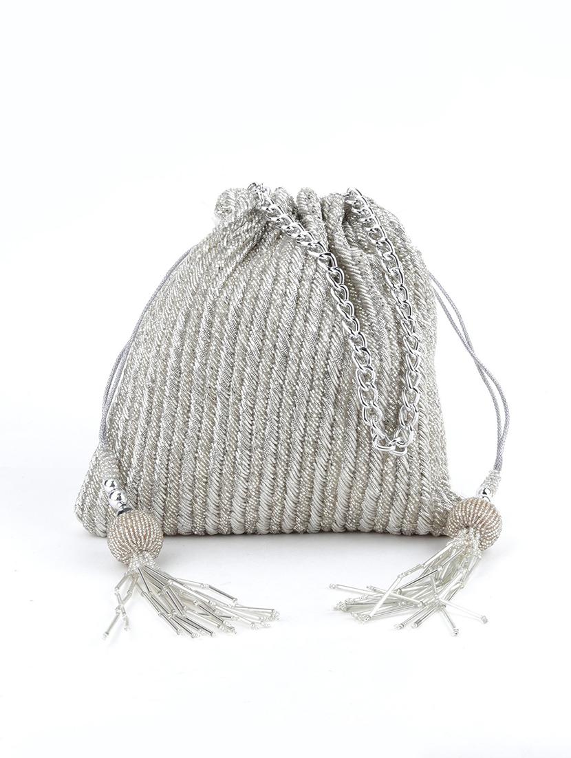 silver polyester regular potli - 17757487 - Zoom Image - 1