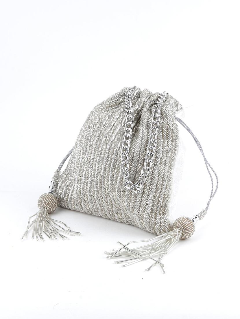 silver polyester regular potli - 17757487 - Zoom Image - 2