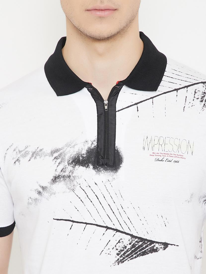 white printed polo t-shirt - 17757537 - Zoom Image - 5