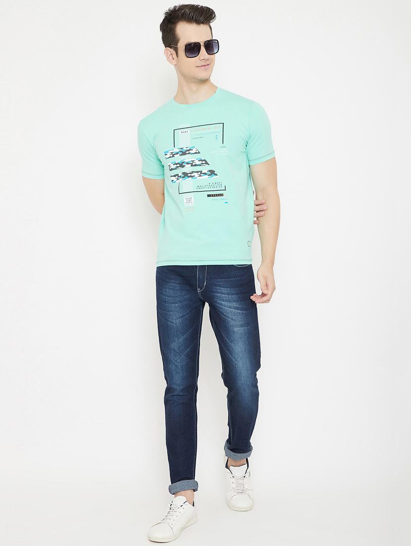 blue printed t-shirt - 17757549 - Zoom Image - 4