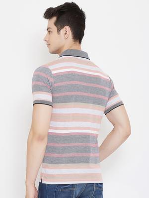 multi colored striped polo t-shirt - 17757565 - Standard Image - 3