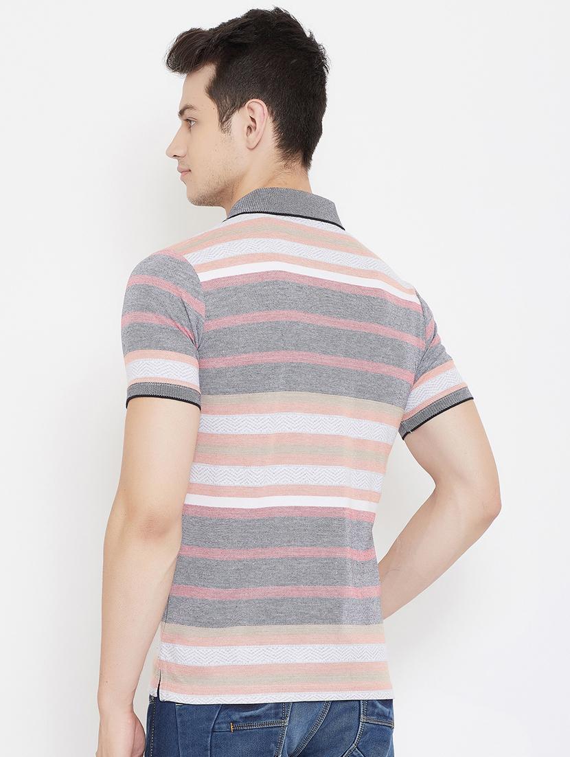 multi colored striped polo t-shirt - 17757565 - Zoom Image - 3