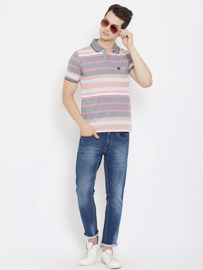 multi colored striped polo t-shirt - 17757565 - Zoom Image - 4