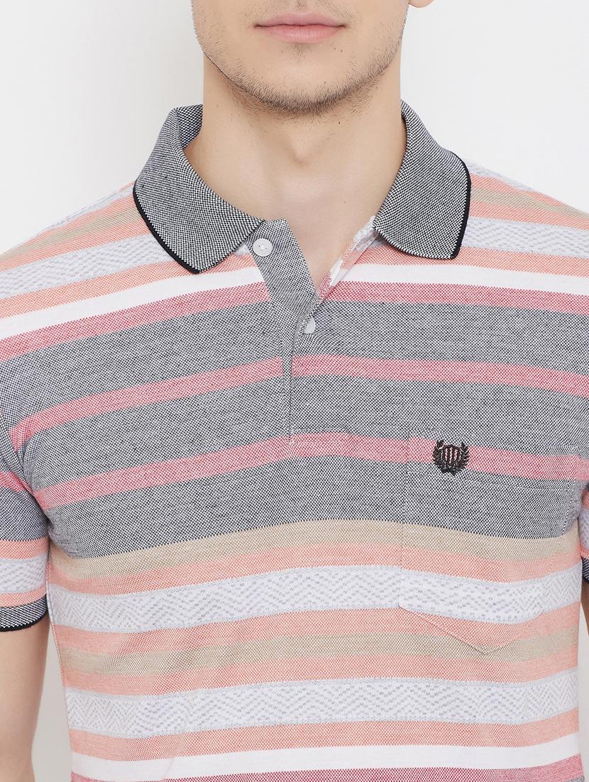 multi colored striped polo t-shirt - 17757565 - Zoom Image - 5