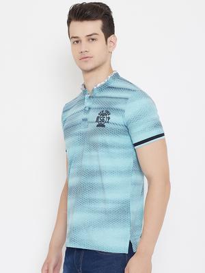blue printed t-shirt - 17757577 - Standard Image - 2