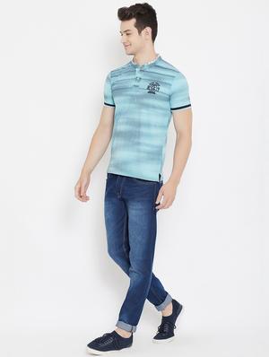 blue printed t-shirt - 17757577 - Standard Image - 4
