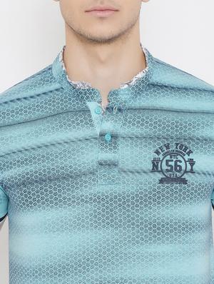 blue printed t-shirt - 17757577 - Standard Image - 5