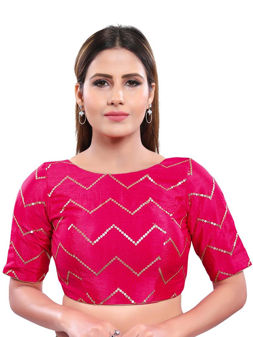 pink art silk embroidered blouse - 17757674 - Zoom Image - 1