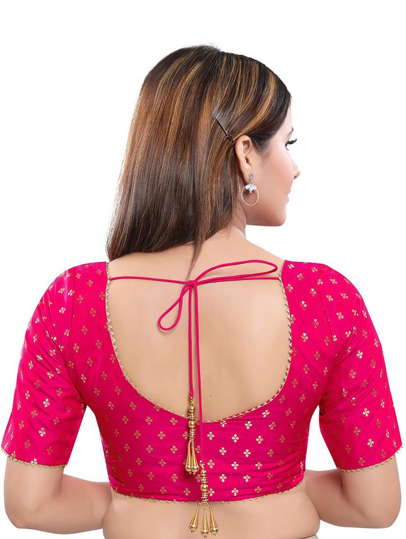 pink cotton blend printed blouse - 17757681 - Zoom Image - 3