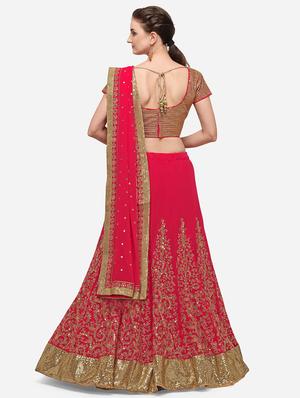 embroidered flared lehenga - 17757691 - Standard Image - 3