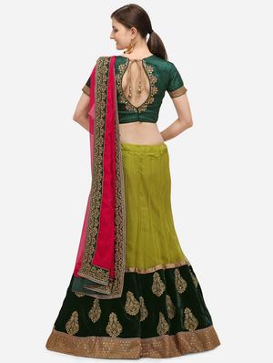 embroidered flared lehenga - 17757709 - Standard Image - 3