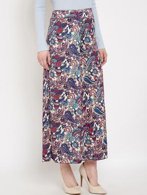 high rise paisley flared palazzo - 17757910 - Standard Image - 2