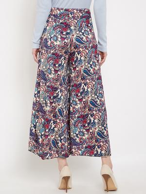 high rise paisley flared palazzo - 17757910 - Standard Image - 3