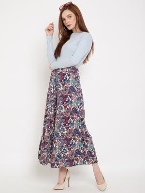 high rise paisley flared palazzo - 17757910 - Standard Image - 4