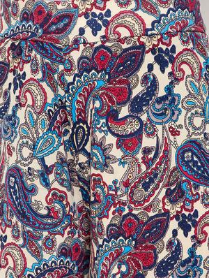 high rise paisley flared palazzo - 17757910 - Standard Image - 5