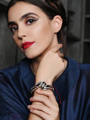 brown metal bangle bracelet - 17758057 - Standard Image - 5