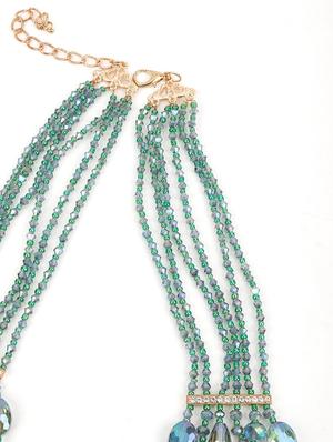 green crystal long necklace - 17758131 - Standard Image - 2