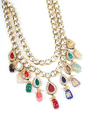 multi colored metal long necklace - 17758155 - Standard Image - 2