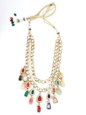 multi colored metal long necklace - 17758155 - Standard Image - 4