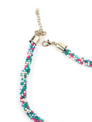 green cotton long necklace - 17758171 - Standard Image - 4