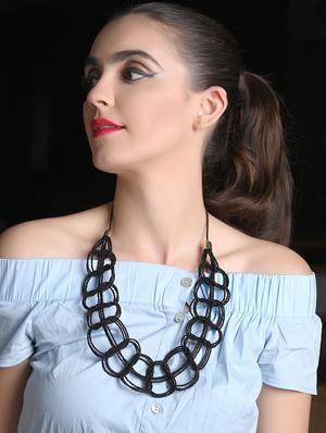 black brass long necklace - 17758174 - Standard Image - 5