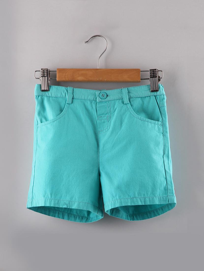 blue solid shorts - 17758649 - Zoom Image - 1
