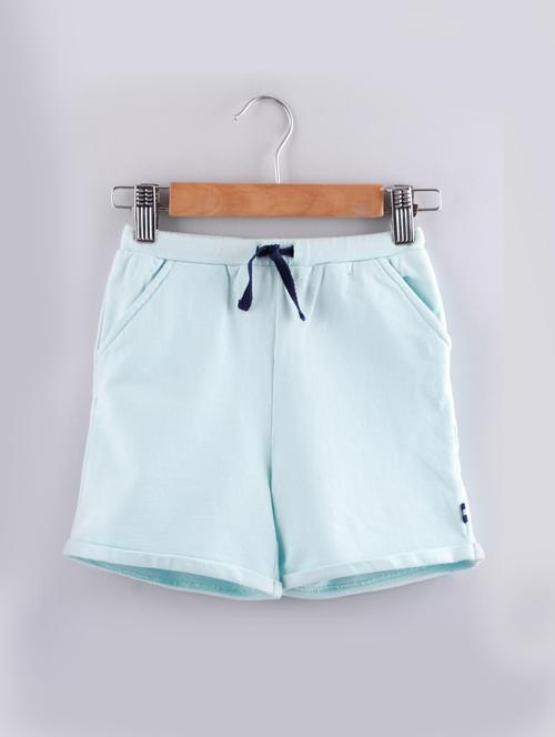 blue solid shorts - 17758651 - Standard Image - 1