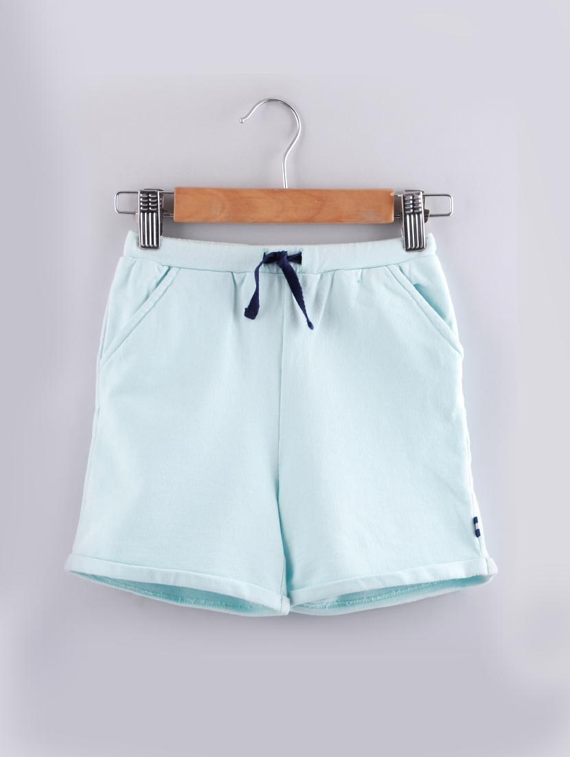 blue solid shorts - 17758651 - Zoom Image - 1