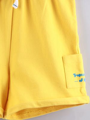 yellow solid shorts - 17758652 - Standard Image - 3