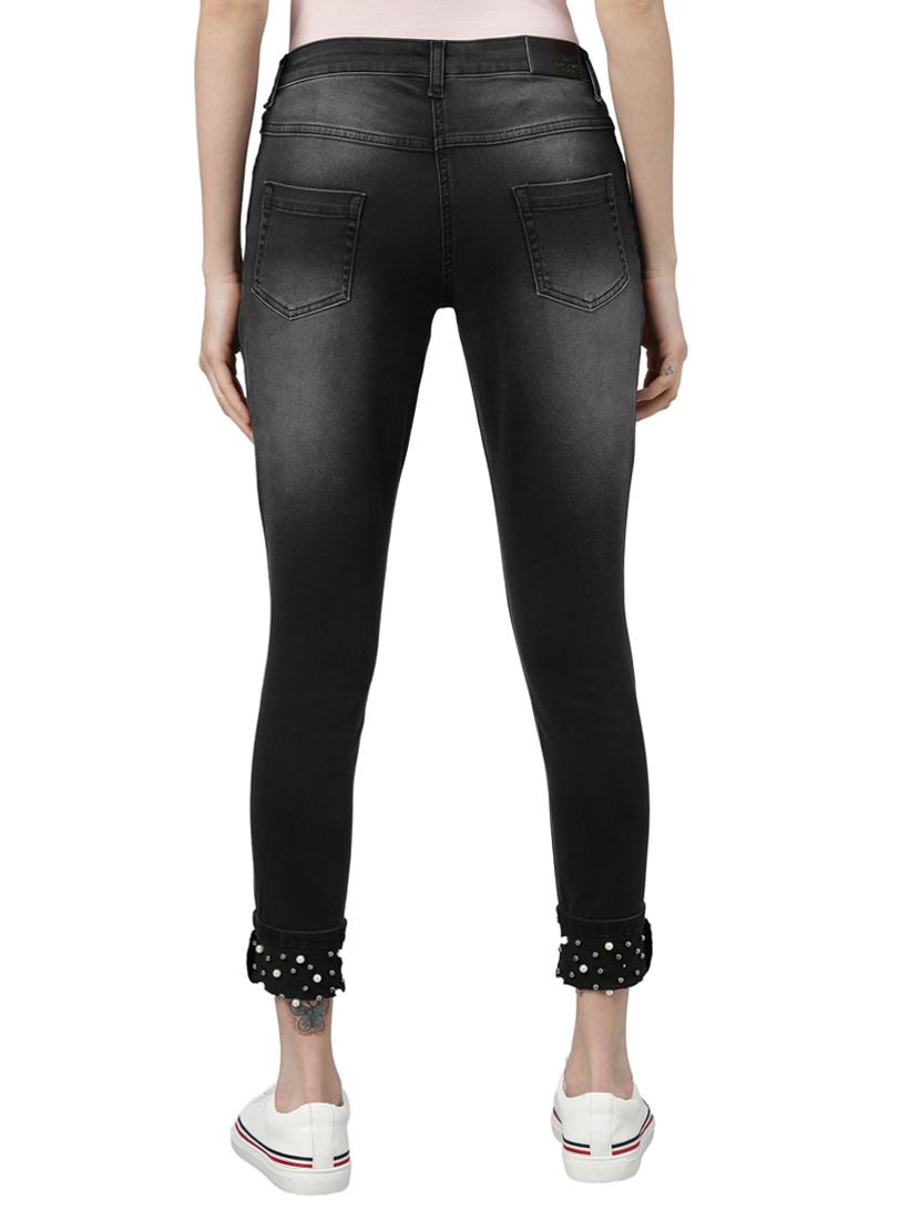 mid rise stone washed denim jean - 17758801 - Zoom Image - 3