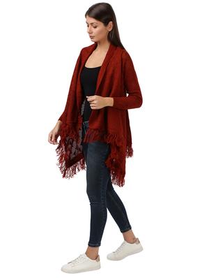 red solid regular shrug - 17758983 - Standard Image - 3