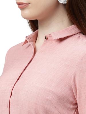 tie front solid flared dress - 17759011 - Standard Image - 5