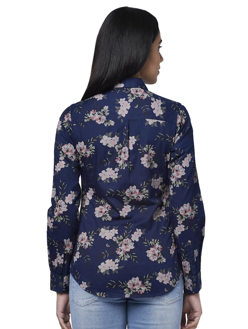 curved hem floral shirt - 17759068 - Zoom Image - 3