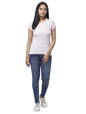 polo neck solid tee - 17759102 - Standard Image - 4