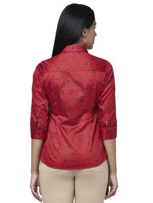 curved hem floral shirt - 17759200 - Standard Image - 3