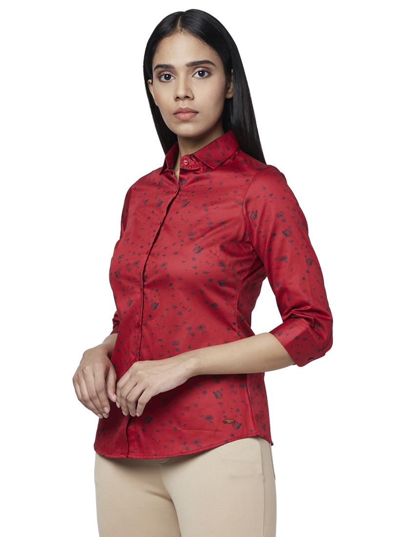 curved hem floral shirt - 17759200 - Zoom Image - 2
